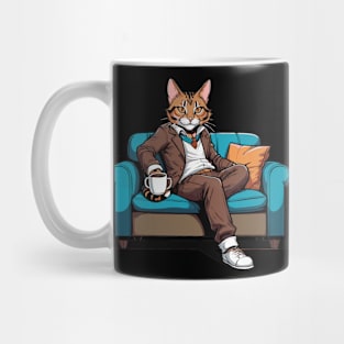 Bengal Cat Enjoying a Cup of Hot Chocolate Mug